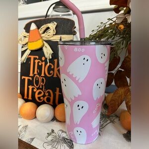 NWT-Pink 30 oz Insulated Tumbler White Ghosts 👻